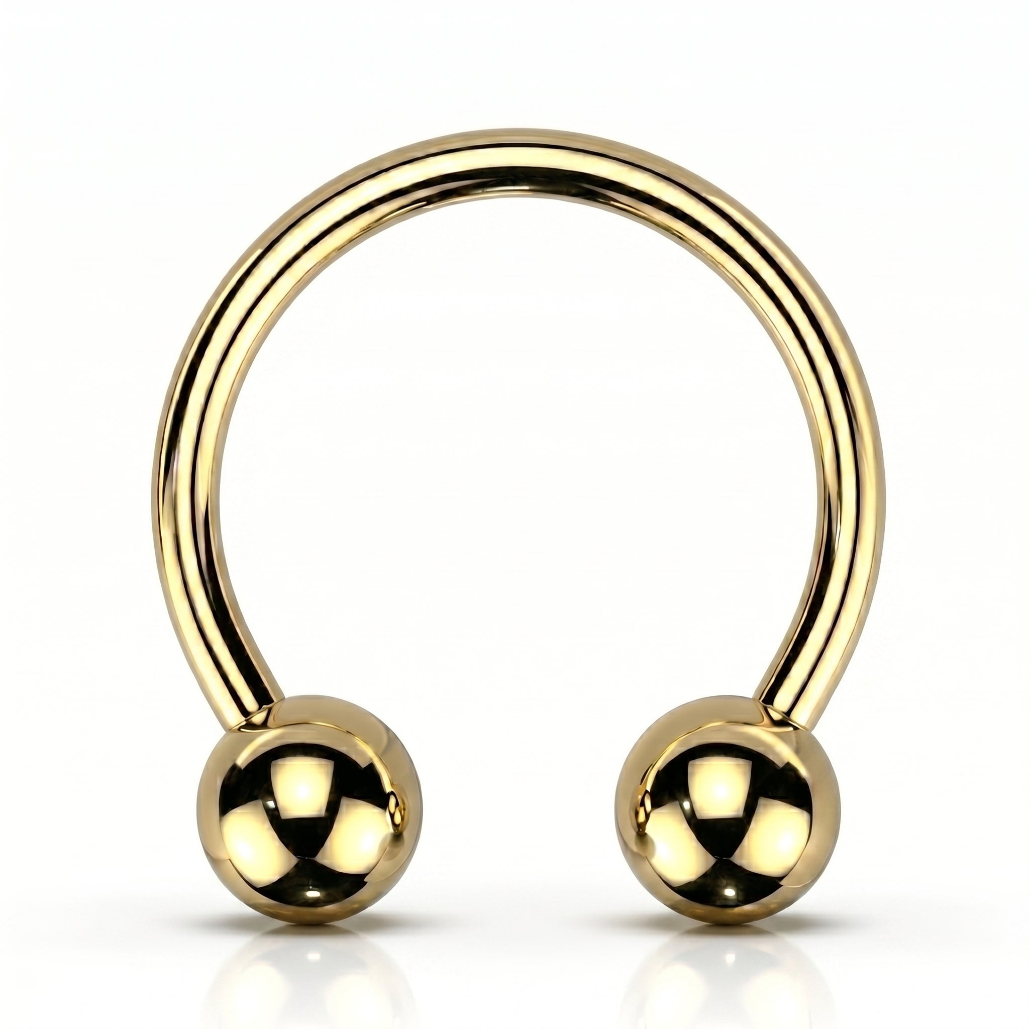 Gold PVD Titanium Septum Ring ASTM F136 Internally Threaded 18 16 14G ...