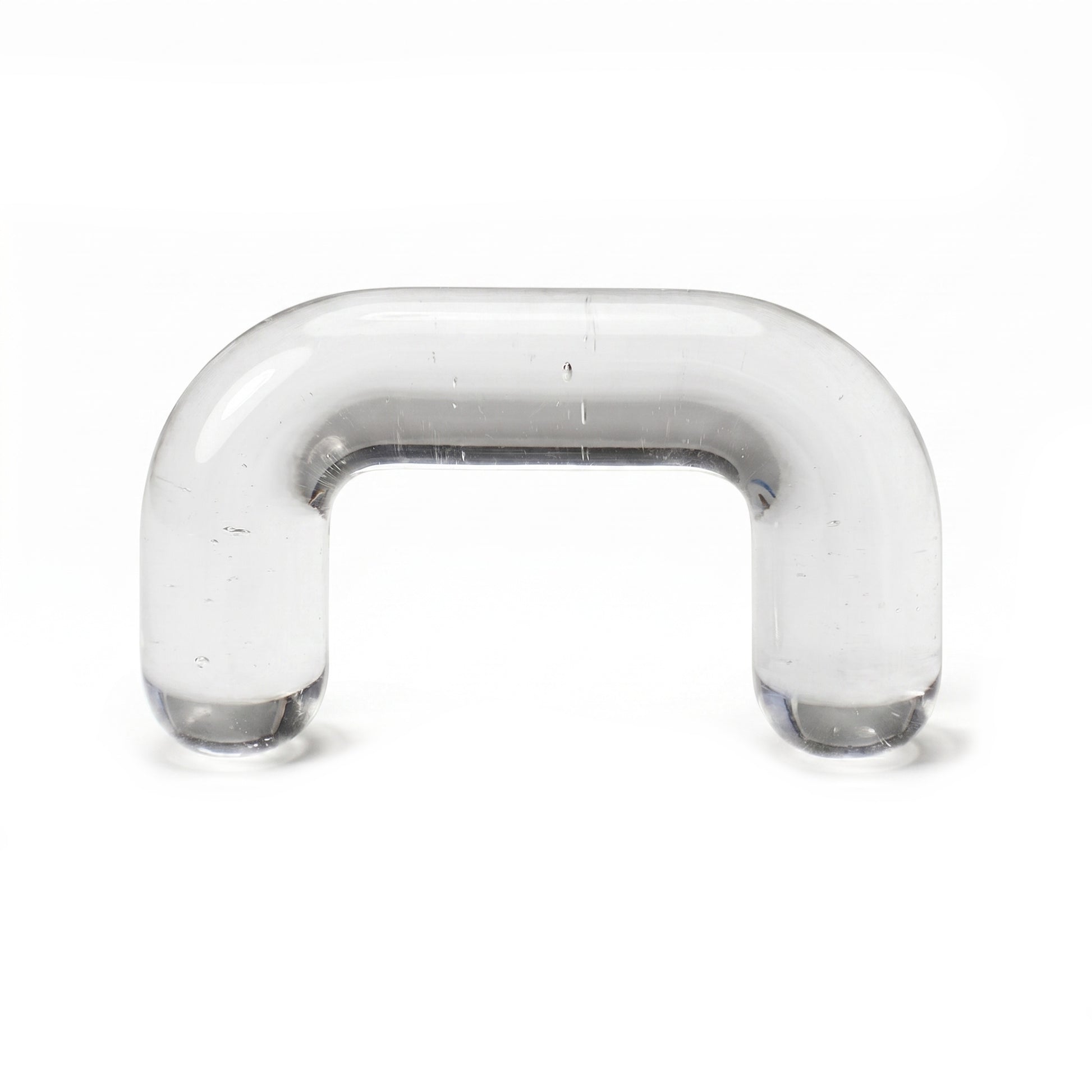 Acrylic Clear Staple Design Septum Retainer pictured against a white background.