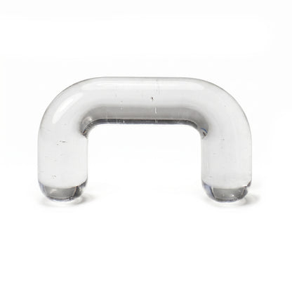 Acrylic Clear Staple Design Septum Retainer pictured against a white background.