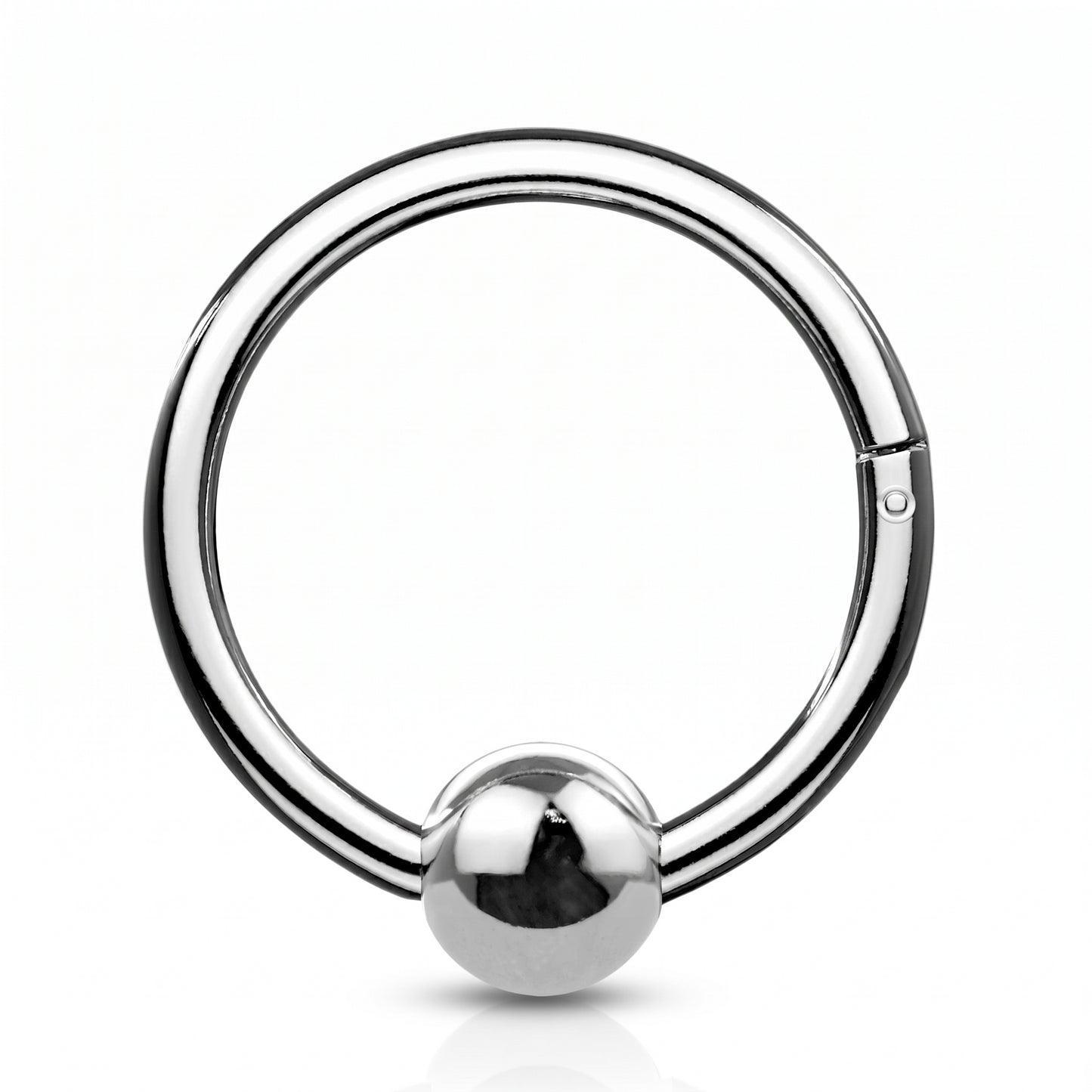 Hinged Segment Fixed Captive Bead Ring 16 Gauge 316L Surgical Steel pictured against a white background.
